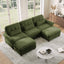 LLappuil 98" Sectional Sofa, U Shaped Modular Sectional Couch with Double Movable Ottoman, Cloud Chenille Sofa Couch for Living Room