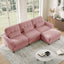 LLappuil 98" Sectional Sofa, L Shaped Modular Sectional Couch with Movable Ottoman, Cloud Chenille Sofa Couch for Living Room
