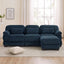 LLappuil 104" Sectional Sofa, L Shaped Modular Sectional Couch with Movable Ottoman, Cloud Corduroy Sofa Couch for Living Room
