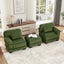 LLappuil 76" Loveseat Sofa, Modular Sectional Couch with Movable Ottoman, Cloud Corduroy Sofa Couch for Living Room