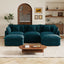 LLappuil 104" Sectional Sofa, Modular Sectional Couch with Double Movable Ottoman, Chenille Cloud Sofa Couch for Living Room