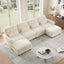 LLappuil 126" Sectional Sofa, U Shaped Modular Sectional Couch with Double Movable Ottoman, Cloud Chenille Sofa Couch for Living Room