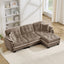 LLappuil 101" Sectional Sofa, Modular Sectional Couch with Movable Ottoman, Chenille Cloud Sofa Couch for Living Room