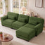 LLappuil 104" Sectional Sofa, L Shaped Modular Sectional Couch with Movable Ottoman, Cloud Corduroy Sofa Couch for Living Room