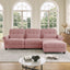 LLappuil 98" Sectional Sofa, L Shaped Modular Sectional Couch with Movable Ottoman, Cloud Chenille Sofa Couch for Living Room