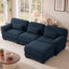 LLappuil 104" Sectional Sofa, L Shaped Modular Sectional Couch with Movable Ottoman, Cloud Corduroy Sofa Couch for Living Room