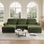 LLappuil 98" Sectional Sofa, U Shaped Modular Sectional Couch with Double Movable Ottoman, Cloud Chenille Sofa Couch for Living Room