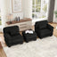 LLappuil 76" Loveseat Sofa, Modular Sectional Couch with Movable Ottoman, Cloud Corduroy Sofa Couch for Living Room