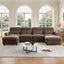 LLappuil 126" Sectional Sofa, U Shaped Modular Sectional Couch with Double Movable Ottoman, Cloud Chenille Sofa Couch for Living Room