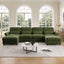 LLappuil 126" Sectional Sofa, U Shaped Modular Sectional Couch with Double Movable Ottoman, Cloud Chenille Sofa Couch for Living Room