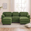 LLappuil 104" Sectional Sofa, U Shaped Modular Sectional Couch with Double Movable Ottoman, Cloud Corduroy Sofa Couch for Living Room