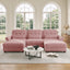 LLappuil 98" Sectional Sofa, U Shaped Modular Sectional Couch with Double Movable Ottoman, Cloud Chenille Sofa Couch for Living Room