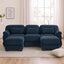 LLappuil 104" Sectional Sofa, U Shaped Modular Sectional Couch with Double Movable Ottoman, Cloud Corduroy Sofa Couch for Living Room
