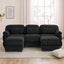 LLappuil 104" Sectional Sofa, U Shaped Modular Sectional Couch with Double Movable Ottoman, Cloud Corduroy Sofa Couch for Living Room