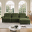 LLappuil 98" Sectional Sofa, L Shaped Modular Sectional Couch with Movable Ottoman, Cloud Chenille Sofa Couch for Living Room