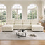 LLappuil 126" Sectional Sofa, U Shaped Modular Sectional Couch with Double Movable Ottoman, Cloud Chenille Sofa Couch for Living Room