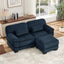 LLappuil 76" Loveseat Sofa, Modular Sectional Couch with Movable Ottoman, Cloud Corduroy Sofa Couch for Living Room