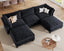 NYBOPAVIS Modular Sectional Sofa, 5 Seat Modular Sectional Couch with Storage, Oversized Deep Seat Chenille Sofa for Living Room