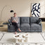LLappuil 89" Cloud Couch, 3 Seat Sofa with Spacious Under‑Seat Hidden Storage, Chenille Upholstered Sofa Couch with Foldable Tabletop, USB & Type-c Charging Port, Cup Holder for Living Room