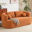 LLappuil 67" Loveseat Sofa, Chenille Boneless Sofa Couch for Living Room, No Need Assemble Orange