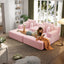 LLappuil 2 Piece Chaise Lounge Chair Indoor, Corduroy Boneless Sofa Bed, Deep Seat Sleeper Couch Reading Chairs, Cloud Sofas Couches for Living Room, No Assembly Required Pink