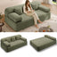 LLappuil Futon Sofa Bed, 79" Loveseat Sofa Convertible Sofa Bed Queen Size, Corduroy Sofa Couch for Living Room Green