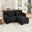 LLappuil 76" Loveseat Sofa, Modular Sectional Couch with Movable Ottoman, Cloud Corduroy Sofa Couch for Living Room
