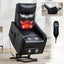 LLappuil Power Lift Recliner Chair, 8‑Point Vibration Massage Reclining Chair with Heat, Faux Leather Reading Chair with Side Pocket, USB Charge Port, Remote Control for Living Room