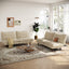 LLappuil 2 Piece 71" Corduroy Futon Convertible Sofa Bed, Loveseat Sleeper Sofa Couch for Living Room Apartment Beige