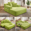 LLappuil Chaise Lounge Chair Indoor, Corduroy Boneless Sofa Bed, Deep Seat Sleeper Couch Reading Chairs, Cloud Sofas Couches for Living Room, No Assembly Required Olive