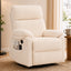 LLappuil Recliner Chair, 360° Swivel Reclining Chair, Manual Nursery Glider Rocker Recliner Chair for Living Room, Corduroy Beige
