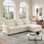 LLappuil 98" Sectional Sofa, L Shaped Modular Sectional Couch with Movable Ottoman, Cloud Chenille Sofa Couch for Living Room
