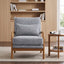 LLappuil Accent Chair, Mid-Century Modern Reading Single Sofa Chair for Living Room Light Gray