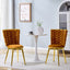 LLappuil Dining Chair Set of 2, 2 Piece Upholstered Accent Chairs for Dining Room, Living Room Orange