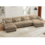 LLappuil 166" Sectional Sofa, Modular Sectional Couch with Double Movable Ottoman, Oversized Velvet Cloud Couch for Living Room