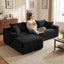LLappuil 95" Sectional Sofa, Modular Sectional Couch with Right Chaise, Deep Seat Corduroy Cloud Sofa for Living Room