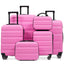 LLappuil 6 Piece Luggage Set, ABS Hardshell Suitcases with Dual Spinner Wheels for Travel & Business