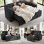 LLappuil 82" Loveseat Sofa, Pull Out Sofa Bed Queen Size, Chenille Sofa Couch with 270° Swivel Side Table, USB & Type-c Charging Port fr Living Room Black