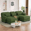 LLappuil 104" Sectional Sofa, U Shaped Modular Sectional Couch with Double Movable Ottoman, Cloud Corduroy Sofa Couch for Living Room