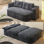 LLappuil 79" Futon Sofa Bed, Boneless Sofa Convertible Sofa Bed Full Size, Corduroy Loveseat Floor Sofa Couch for Living Room
