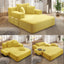 LLappuil Chaise Lounge Chair Indoor, Corduroy Boneless Sofa Bed, Deep Seat Sleeper Couch Reading Chairs, Cloud Sofas Couches for Living Room, No Assembly Required Yellow