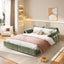 LLappuil 66" Corduroy Sofa, Pull Out Sofa Bed Queen Size, Loveseat Sofa Convertible Sofa Bed for Living Room
