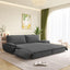 LLappuil 73" Pull Out Sofa Bed Queen Size, Corduroy Loveseat Sofa Couch Convertible Sofa Bed for Living Room Gray