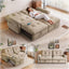 LLappuil 77" Pull Out Sofa Bed Queen Size, Loveseat Sofa Convertible Sleeper Sofa Bed, Flannelette Fabric Sofa Couch for Living Room Brown