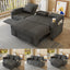 LLappuil 81" Loveseat Sofa with Recliner Chair, 3 Seat Sofa with Pull Out Sofa Bed, Chenille Sofa Couch Convertible Sofa Bed with Tabletop, Cup Holder, USB & Type-c Charging Port for Living Room