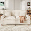 LLappuil 59" Loveseat Sofa, Small Living Room 2 Seat Sofa Couch, Corduroy Cloud Sofa Couch for Apartment, Compact Space Beige