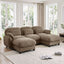 LLappuil 104" Sectional Sofa, L Shaped Modular Sectional Couch with Movable Ottoman, Cloud Chenille Sofa Couch for Living Room