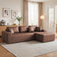 LLappuil 108" Sectional Sofa, Modular Sectional Couch with Left Chaise, Deep Seat Faux Leather Cloud Sofa for Living Room