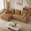 LLappuil 95" Sectional Sofa, Modular Sectional Couch with Right Chaise, Cup Holders, Side Pocket, Corduroy Boneless Sofa Couch for Living Room