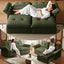 LLappuil Pull Out Sofa Bed Queen Size, Loveseat Sofa Convertible Sofa Bed, Chneille Sofa Couch for Living Room Green